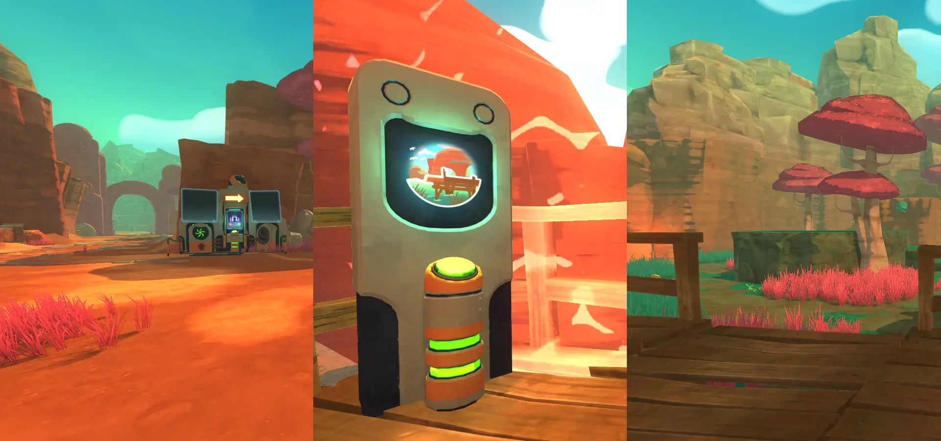 The game has a lovely low-poly look - filled with rich colours and cute slimes!